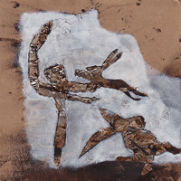 hoch das bein flieg in den arm mein kleiner hase  freier vordergrundhase markiert den raum wies k&uuml;nstler tun